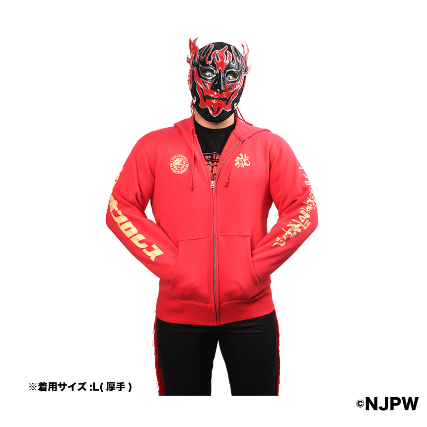 ［完全受注生産！10/29まで］打首獄門同好会 x 新日本プロレスコラボ パーカー（薄手）レッド