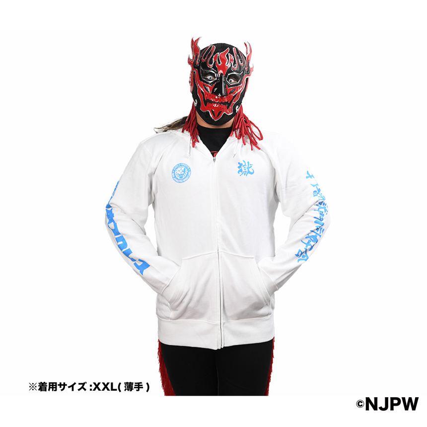 ［完全受注生産！10/29まで］打首獄門同好会 x 新日本プロレスコラボ パーカー（厚手）ホワイト