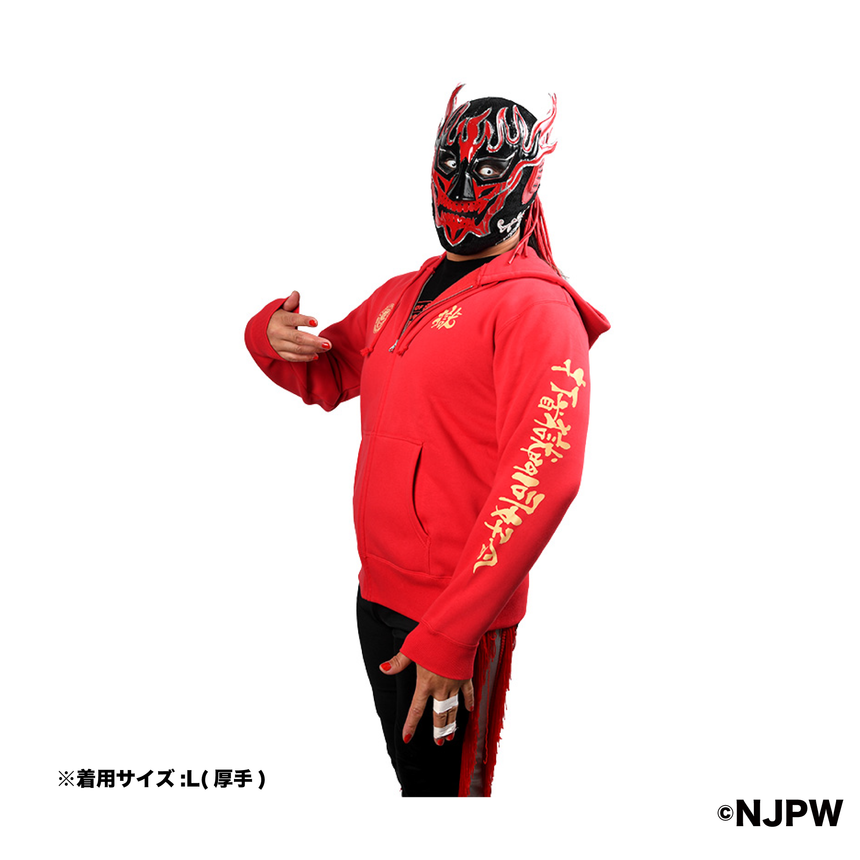 ［完全受注生産！10/29まで］打首獄門同好会 x 新日本プロレスコラボ パーカー（薄手）レッド