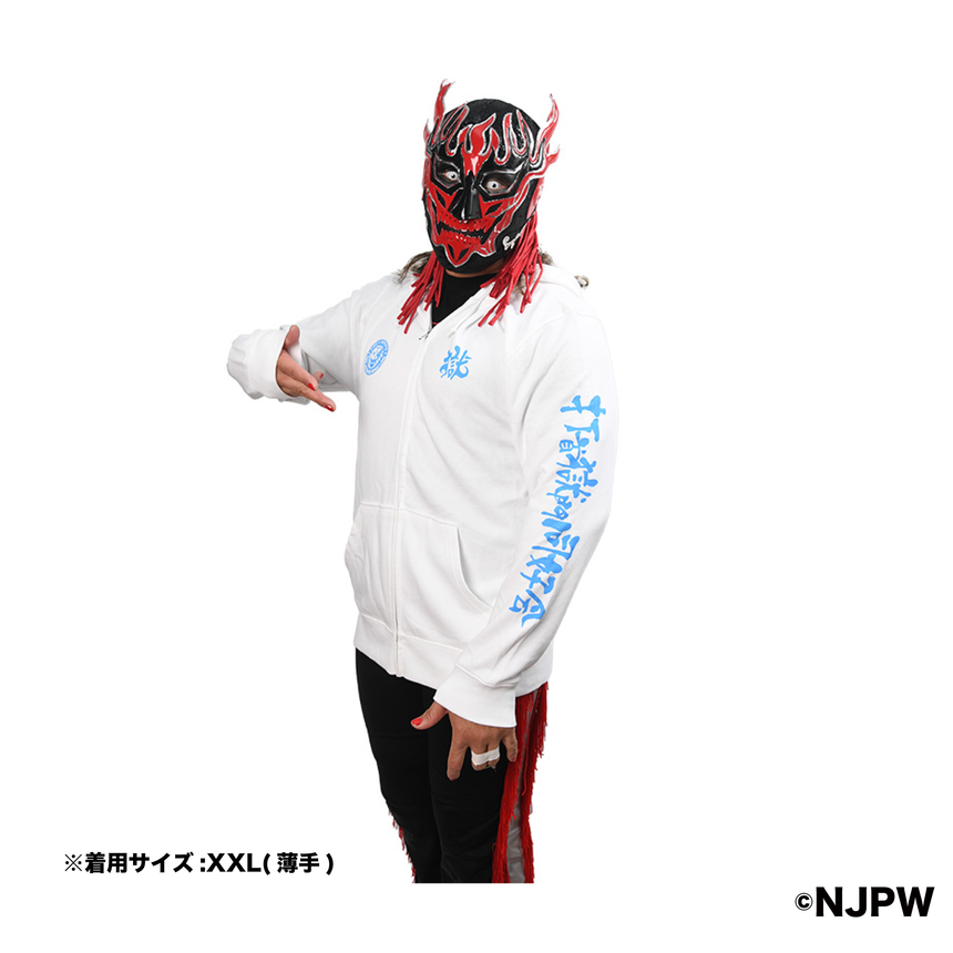 ［完全受注生産！10/29まで］打首獄門同好会 x 新日本プロレスコラボ パーカー（厚手）ホワイト