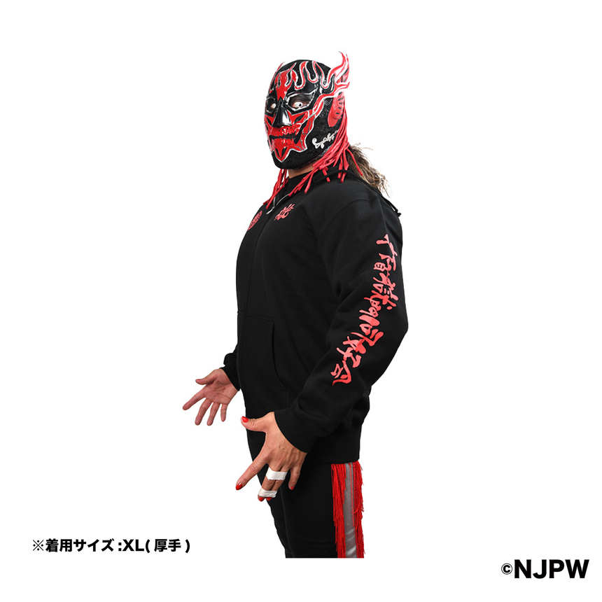 ［完全受注生産！10/29まで］打首獄門同好会 x 新日本プロレスコラボ パーカー（厚手）ブラック