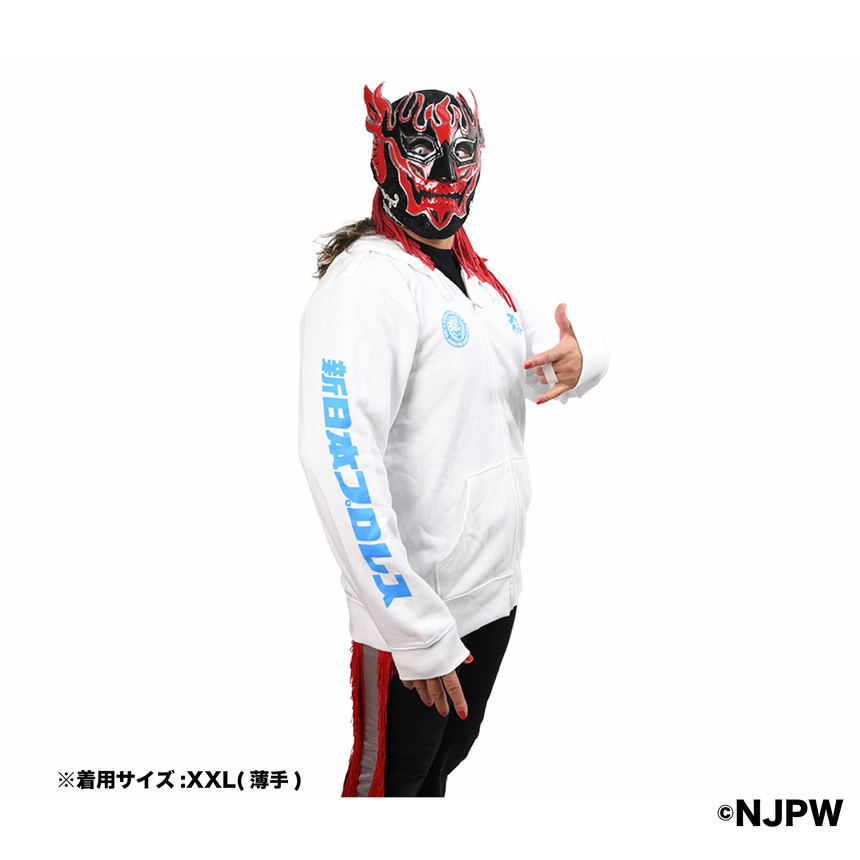 ［完全受注生産！10/29まで］打首獄門同好会 x 新日本プロレスコラボ パーカー（厚手）ホワイト