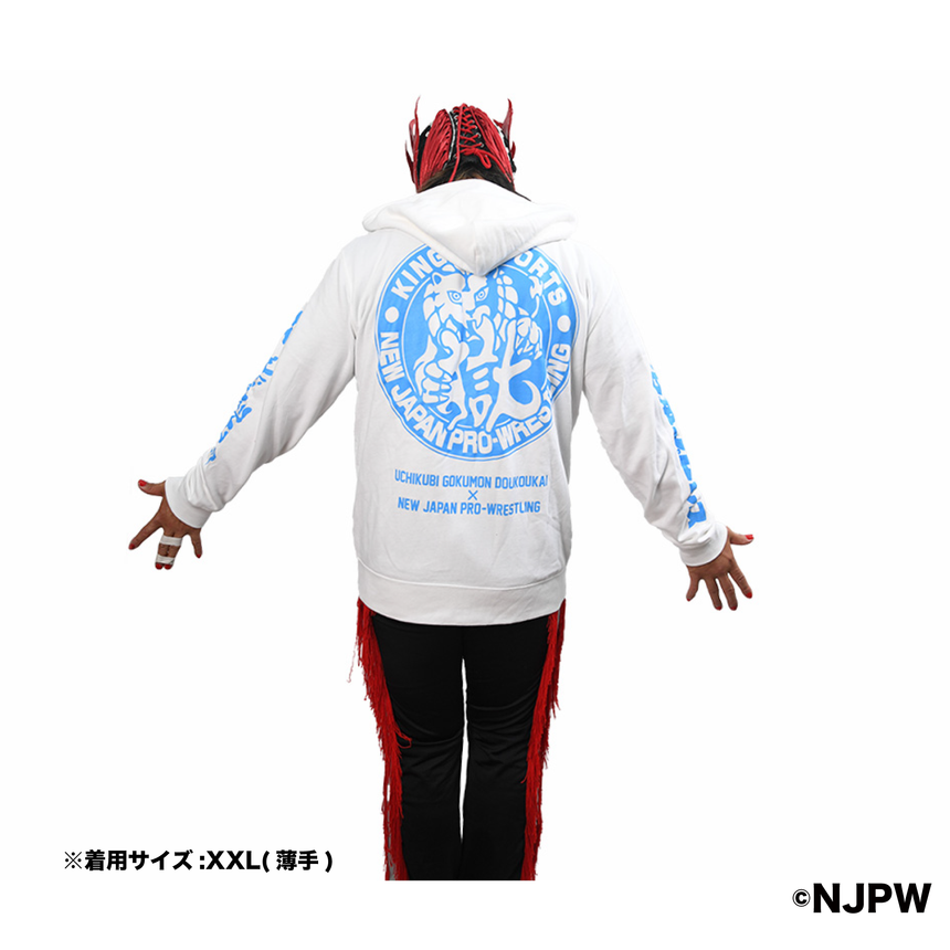 ［完全受注生産！10/29まで］打首獄門同好会 x 新日本プロレスコラボ パーカー（厚手）ホワイト