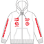 ［受注生産！6/14まで］打首獄門同好会×水曜どうでしょう祭 コラボパーカー（薄手）白×赤