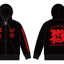 ［受注生産！6/14まで］打首獄門同好会×水曜どうでしょう祭 コラボパーカー（厚手）黒×赤