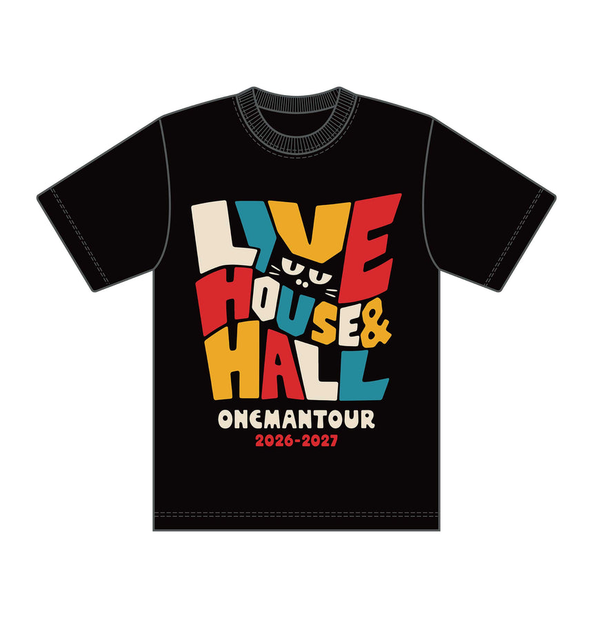 ライブハウス&ホールツアーTシャツ（ブラック）