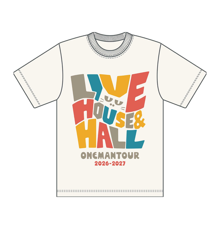 ライブハウス&ホールツアーTシャツ（アイボリー）